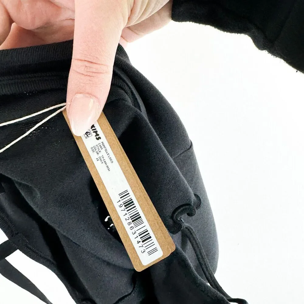 SKIMS Pointelle Logo Cami Top Womens Summer Lounge Comfy Cropped Black Sz 3X NWT - Picture 8 of 9